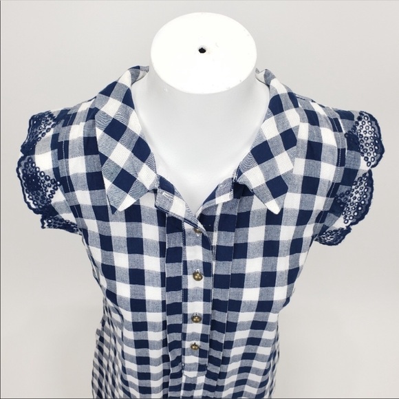 Blue and White Gingham Dress - Picture 4 of 5